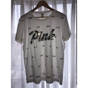 Medium VS PINK Bedazzled T Shirt